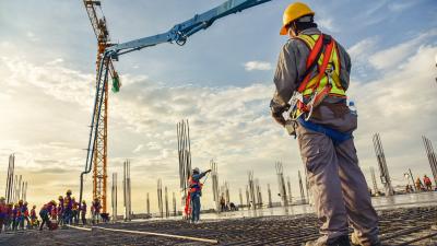Construction workers in high-vis